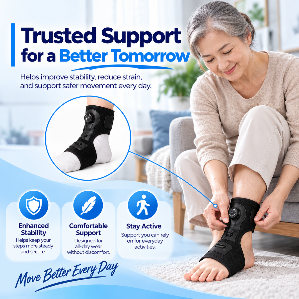 Adjustable AFO Foot Drop Support Brace